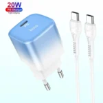 Hoco C101A PD 20W Fast Charger Adapter With Type C To Type C Cable