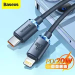 Baseus 20W PD USB C to Lighting Fast charging Cable Crystal Shine Series for iPhone -1M