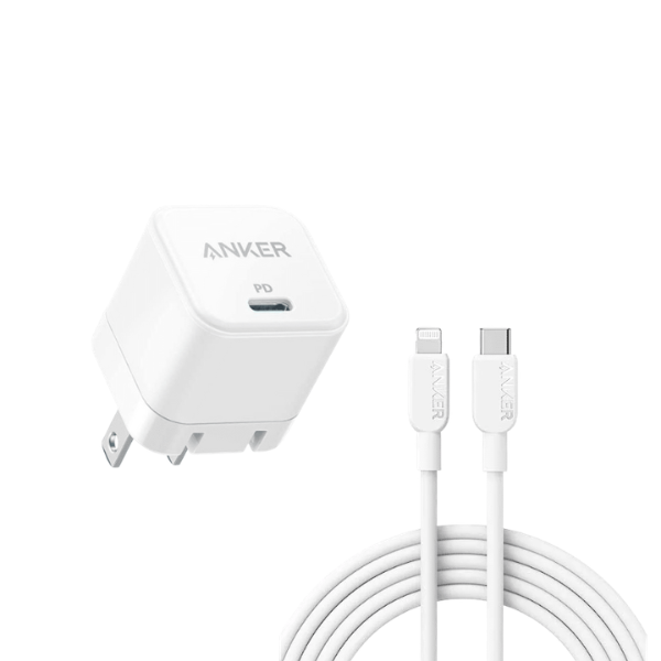 Anker PowerPort 20W USB-C Adapter with USB-C to Lightning Cable Anker PowerPort 20W USB-C Adapter with USB-C to Lightning Cable