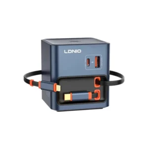 LDNIO Q16 100W GaN Desktop Charger 4-Port with Retractable Cables