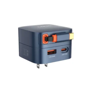 LDNIO Q9 33W Safe PD Fast Charger with Retractable Type-C Cable