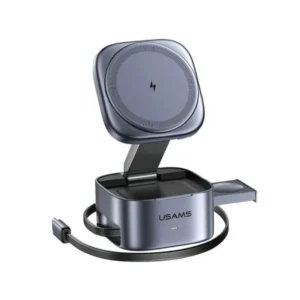 USAMS CD257 Qi2.0 3-in-1 Magnetic Wireless Charger