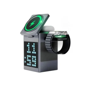 Valdus S5 Pixel Dock 5-in-1 Wireless Charger with Speaker and Clock