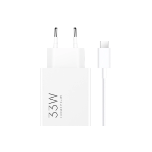 Xiaomi 33W Charger Set with 3A USB Type-C Cable – EU Pin Xiaomi 33W Charger Set with 3A USB Type-C Cable – EU Pin