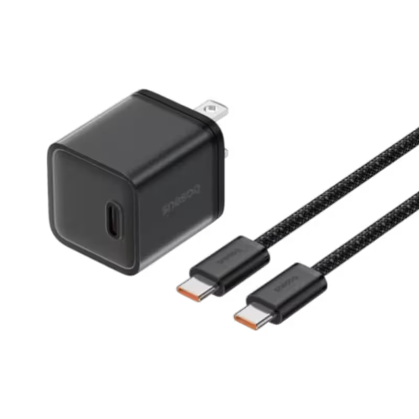 Baseus GAN5S 20W Charger With Type C to Type C Cable Baseus GAN5S 20W Charger With Type C to Type C Cable
